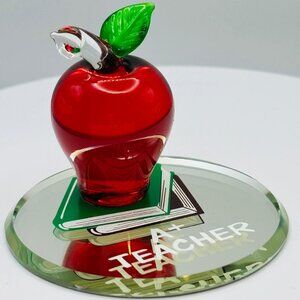 A+ Teacher Apple Figurine Teacher Appreciation Gift